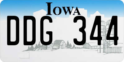 IA license plate DDG344