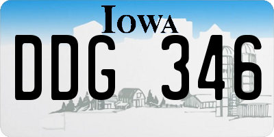 IA license plate DDG346
