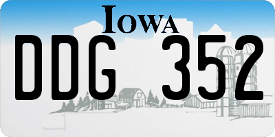IA license plate DDG352