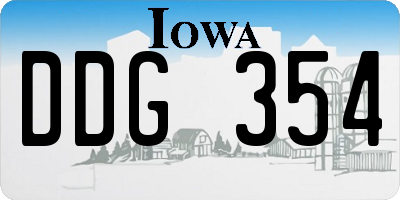 IA license plate DDG354