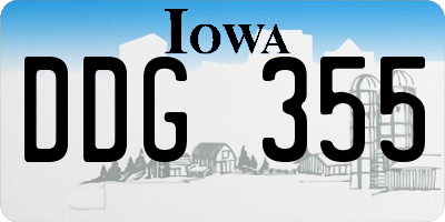 IA license plate DDG355