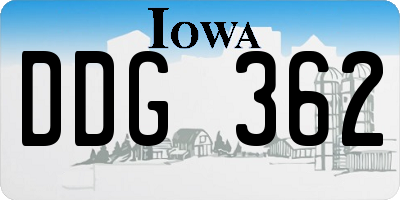 IA license plate DDG362