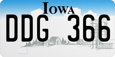 IA license plate DDG366