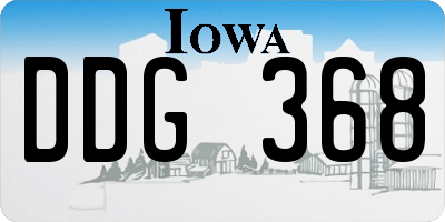 IA license plate DDG368
