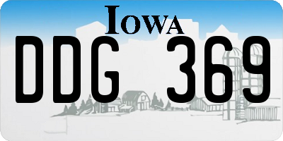 IA license plate DDG369