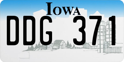 IA license plate DDG371