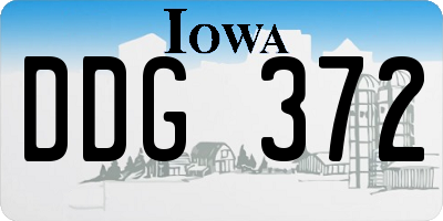IA license plate DDG372