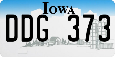 IA license plate DDG373