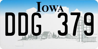 IA license plate DDG379
