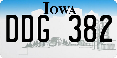 IA license plate DDG382