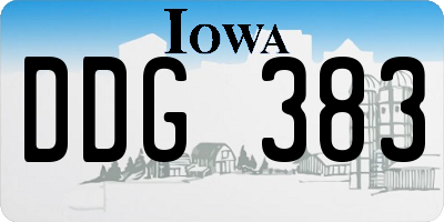 IA license plate DDG383