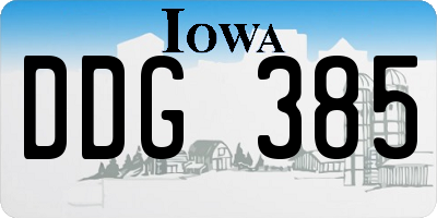 IA license plate DDG385