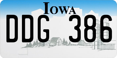 IA license plate DDG386