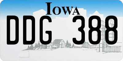 IA license plate DDG388