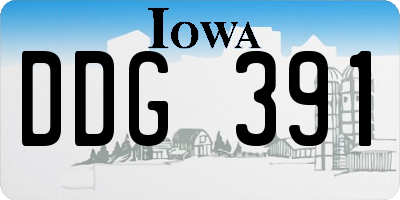 IA license plate DDG391