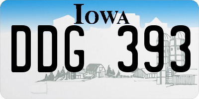 IA license plate DDG393