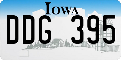 IA license plate DDG395