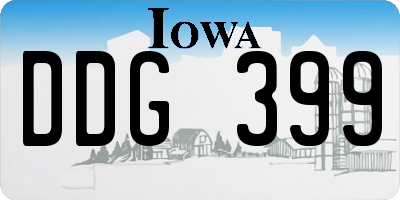 IA license plate DDG399