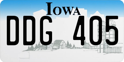 IA license plate DDG405