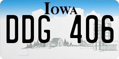 IA license plate DDG406