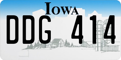 IA license plate DDG414