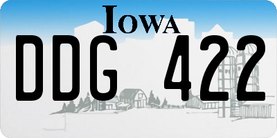 IA license plate DDG422
