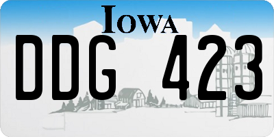 IA license plate DDG423