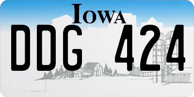 IA license plate DDG424