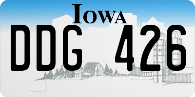 IA license plate DDG426