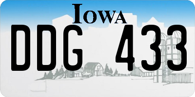 IA license plate DDG433