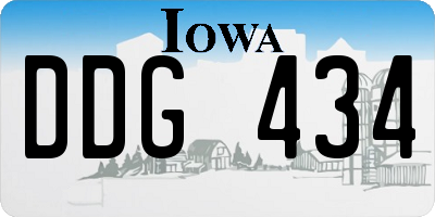 IA license plate DDG434