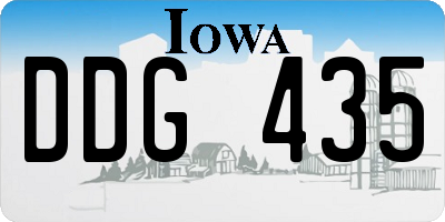 IA license plate DDG435