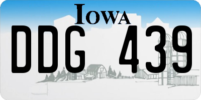 IA license plate DDG439
