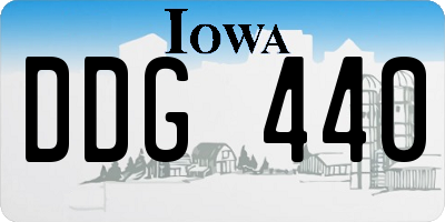IA license plate DDG440