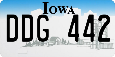IA license plate DDG442