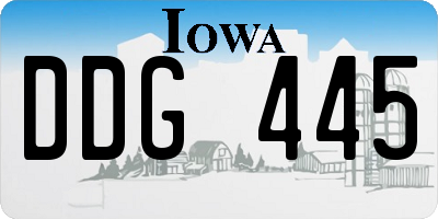 IA license plate DDG445