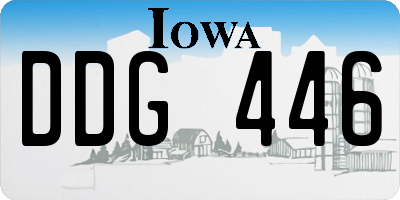 IA license plate DDG446
