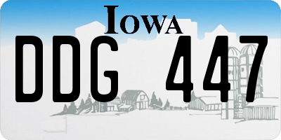 IA license plate DDG447