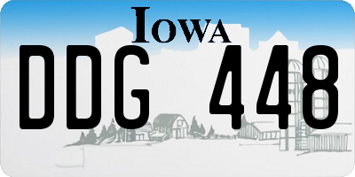 IA license plate DDG448