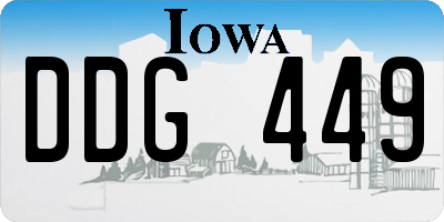 IA license plate DDG449