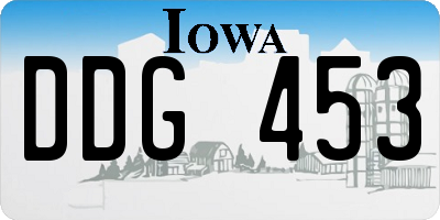 IA license plate DDG453