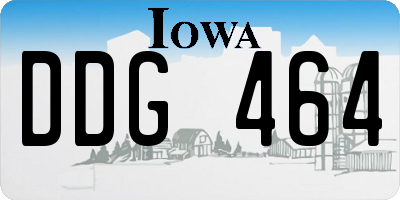 IA license plate DDG464