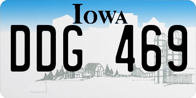 IA license plate DDG469