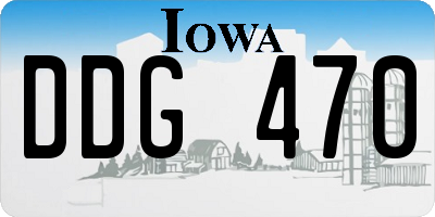 IA license plate DDG470