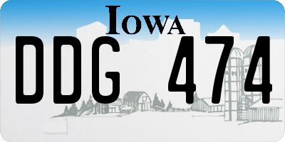 IA license plate DDG474