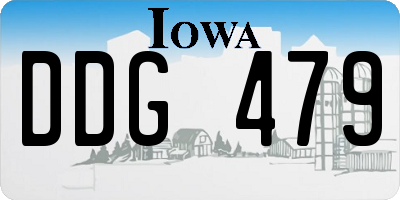 IA license plate DDG479