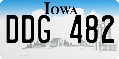 IA license plate DDG482