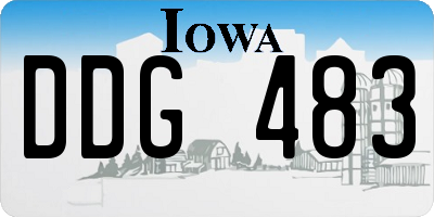 IA license plate DDG483