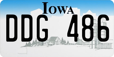 IA license plate DDG486