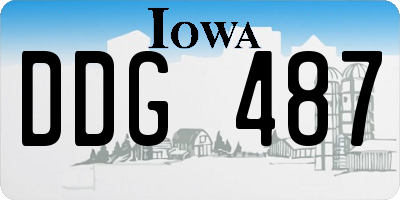 IA license plate DDG487